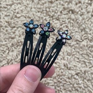 Set of three hair clips